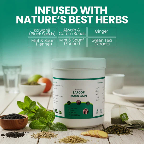 Safoof Mass Gain – Natural Herbal Weight Gainer | Pack of 2 – Limited Time Offer